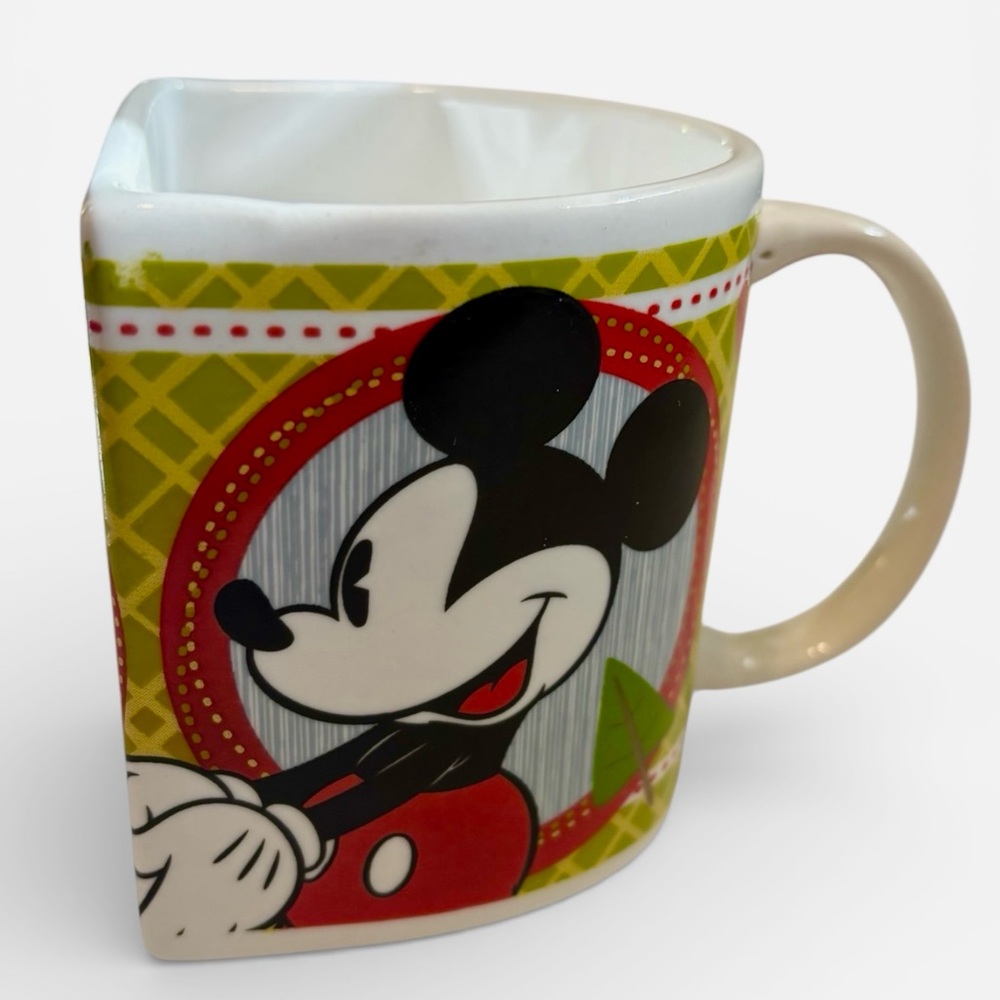 Disney Mickey & Minnie Mouse Mug - Unique- shaped in “D” for Disney